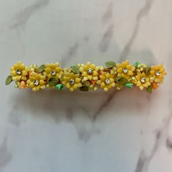 Set of Two Hand Beaded Designer Tira Misu Hair Barrettes main image 7